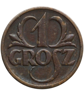 1 grosz, 1927, stan 3+