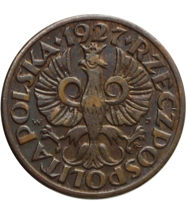 1 grosz, 1927, stan 3+