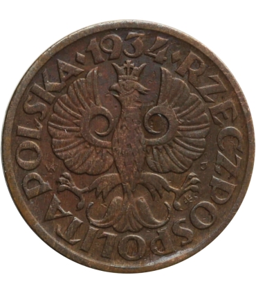 1 grosz 1934 rok, stan 3+