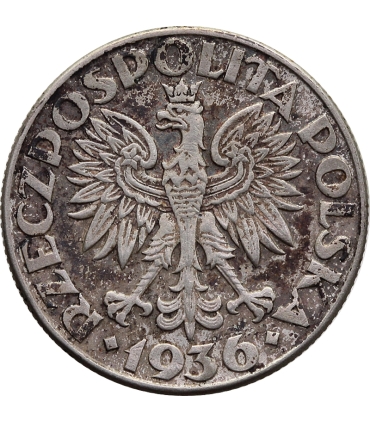 2 zł Żaglowiec 1936, stan 3