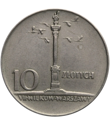 10 złotych Mała kolumna, 1966, stan 1-/2+