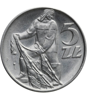 5 zł, Rybak, 1973, mennicze