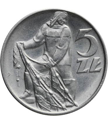 5 zł, Rybak, 1973, mennicze