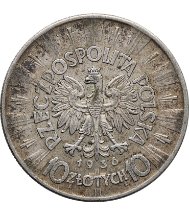 10 złotych Józef Piłsudski 1936, stan 3