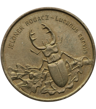 2 zł GN, Jelonek Rogacz (łac. Lucanus cervus)