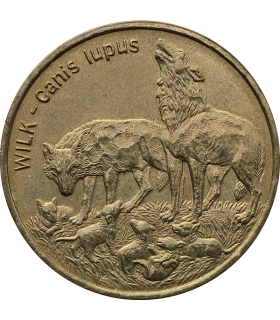 2 zł GN, Wilk (łac. Canis lupus) - monety okolicznościowe 2 zł