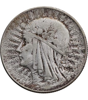 5 złotych głowa kobiety 1934, stan 3+