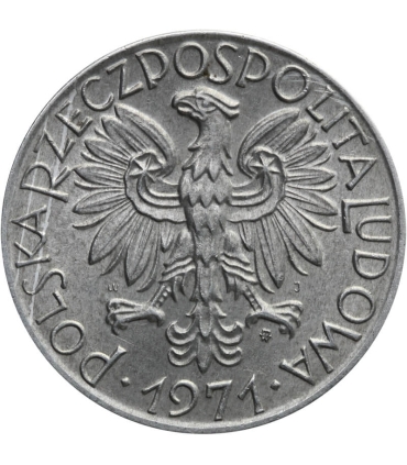 5 zł rybak, 1971, stan 2, bardzo rzadki