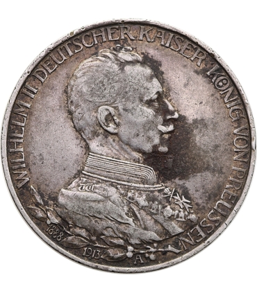 Niemcy 3 marki, 1913 25-lecie panowania Wilhelma II, A, st. 3