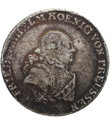 Niemcy, Prusy, Fryderyk Wilhelm II, 1/3 talara 1792 E, Królewiec, st. 3/3-