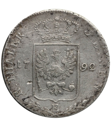 Niemcy, Prusy, Fryderyk Wilhelm II, 1/3 talara 1792 E, Królewiec, st. 3/3-