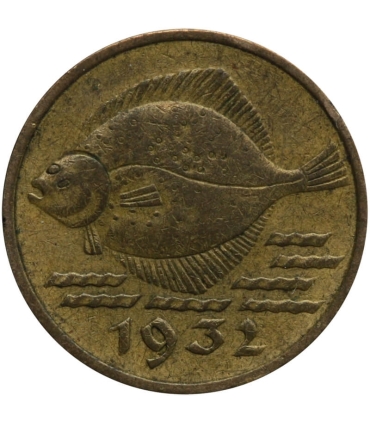 Wolne Miasto Gdańsk 5 Fenigów 1932, dorsz