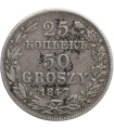 25 kopiejek / 50 groszy 1847 M.W., srebro, Królestwo polskie, stan 3-