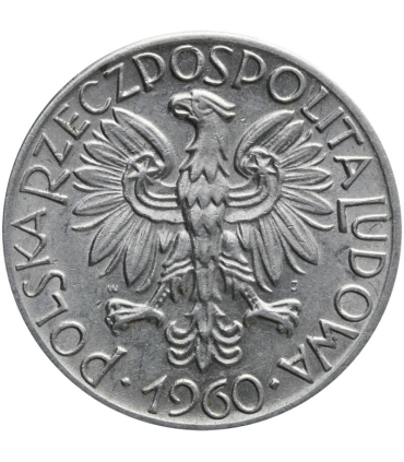 5 zł rybak, 1960, stan 2+