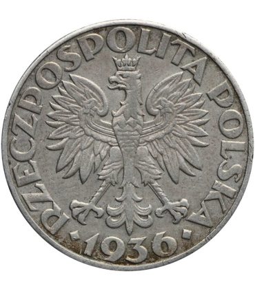 5 zł Żaglowiec 1936, stan 3