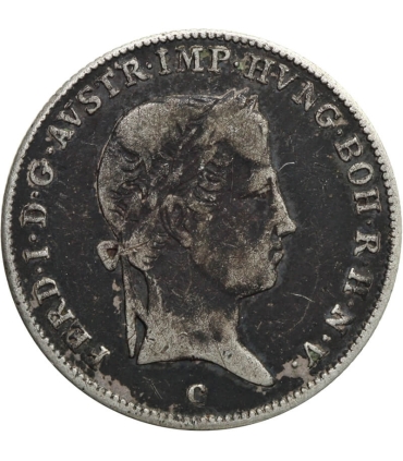 10 krajcarów 1837 Ferdynand I, mennica Wiedeń, srebro, Austro-Węgry