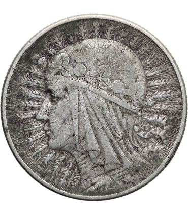 5 złotych głowa kobiety 1933, stan 3