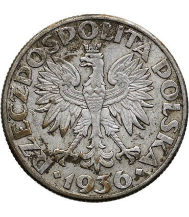 2 zł Żaglowiec 1936, stan 3