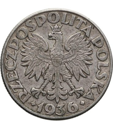 2 zł Żaglowiec 1936, stan 3