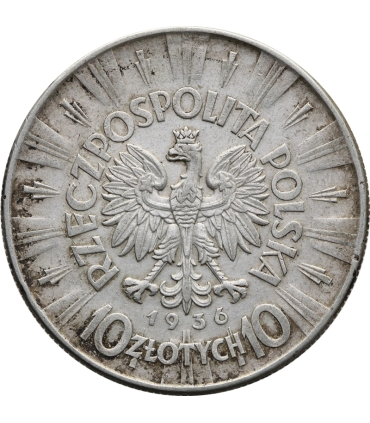 10 złotych Józef Piłsudski 1936, stan 3+