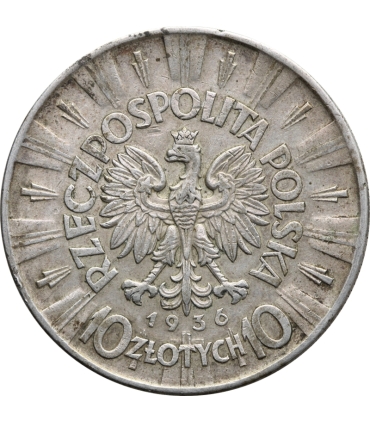 10 złotych Józef Piłsudski 1936, stan 3+
