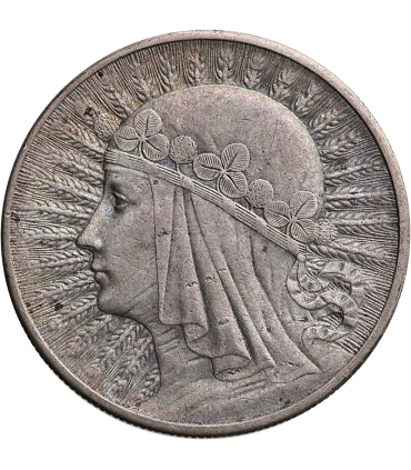 10 złotych Głowa kobiety 1932, stan 2