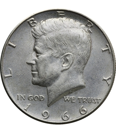 USA, 1/2 dolara Kennedy 1966 bez znaku, stan 2+