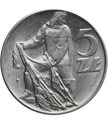 5 zł, Rybak, 1974, stan 1-