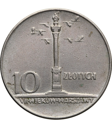10 złotych Mała kolumna, 1966, stan 2+