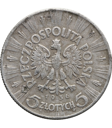 5 złotych Piłsudski 1936, stan 3-