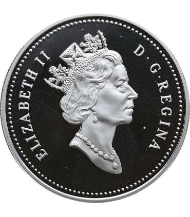 Kanada 1 dolar 1994, Psi zaprzęg, stan 1, srebro, certyfikat