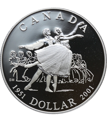 Kanada 1 Dolar 2001 - Balet narodowy Kanady, Srebro 925