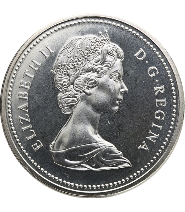 Kanada 1 dolar, 1972, Indiańskie Canoe, srebro