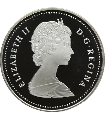 Kanada, 1 dolar 1987, Statek polarny Johna Davisa, srebro, certyfikat