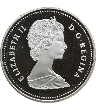 Kanada 1 dolar - 250 lat huty żelaza Saint-Maurice, srebro, 1988