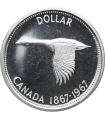 Kanada 1 dolar 1967 Gęś, stan 2, srebro, certyfikat