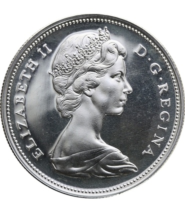 Kanada 1 dolar 1967 Gęś, stan 2, srebro, certyfikat