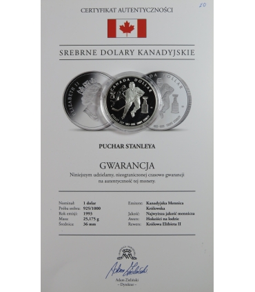 Kanada 1 dolar - 175 rocznica transportu dyliżansowego 1992, srebro