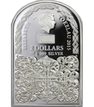 TOKELAU 2 Dolary 2015 Obraz Miłosierdzia Bożego w etui