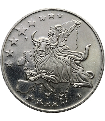 Medal Europa na byku – Unia Europejska, mapa, orzeł z pochodnią