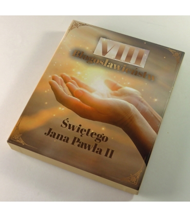 Zestaw 8 medali VIII Błogosławieństw Świętego Jana Pawła II, certyfikat, etui