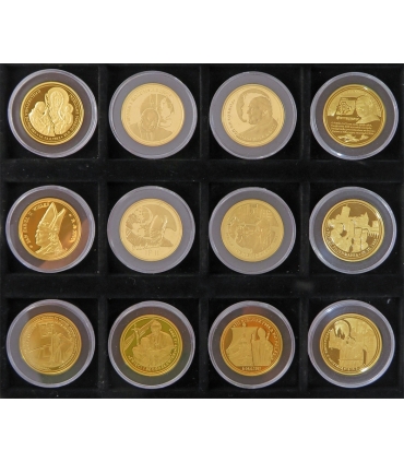 Zestaw 8 medali VIII Błogosławieństw Świętego Jana Pawła II, certyfikat, etui