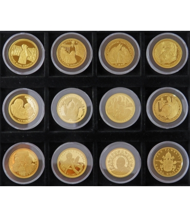 Zestaw 8 medali VIII Błogosławieństw Świętego Jana Pawła II, certyfikat, etui