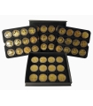 Zestaw 48 szt. medali - Bóg Honor Ojczyzna – Dzieje Narodu Polskiego, platerowane złotem, kapsle, etui