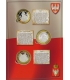 Zestaw 6 medali Historia Polski – platerowane, etui