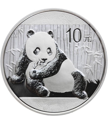 Chiny, 10 yuanów, 2015, Panda, stan 1-