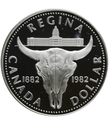 Kanada, 1 Dolar 1982, Bizon, certyfikat, stan 1