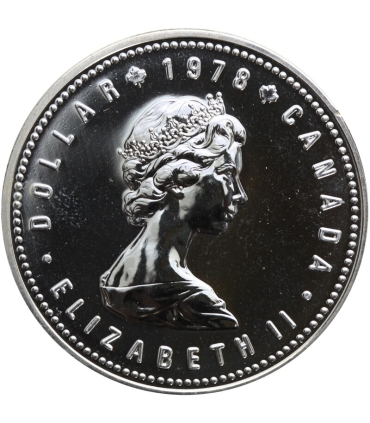 Kanada, 1 dolar 1978, XI Igrzyska Commonwealth w Edmonton, srebro, certyfikat