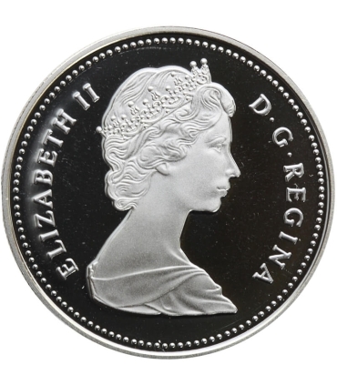 Kanada, 1 dolar 1989, rzeka Mackenzie, srebro, certyfikat