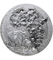 Rwanda 50 franków, 2015 Bawół, Srebro, Ag999, certyfikat